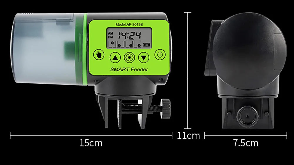 Automatic Fish Feeder Digital Fish Tank Aquarium Food Dispenser Plastic Intelligent Timing Electric Fish Feeding Tool For Turtle