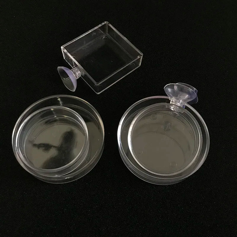 Glass Aquarium Feeder Tube Dish Transparent Fish Tank Shrimp Snail Food Feeder Bowl Aquarium Feeding Accessories Shrimp Feeders