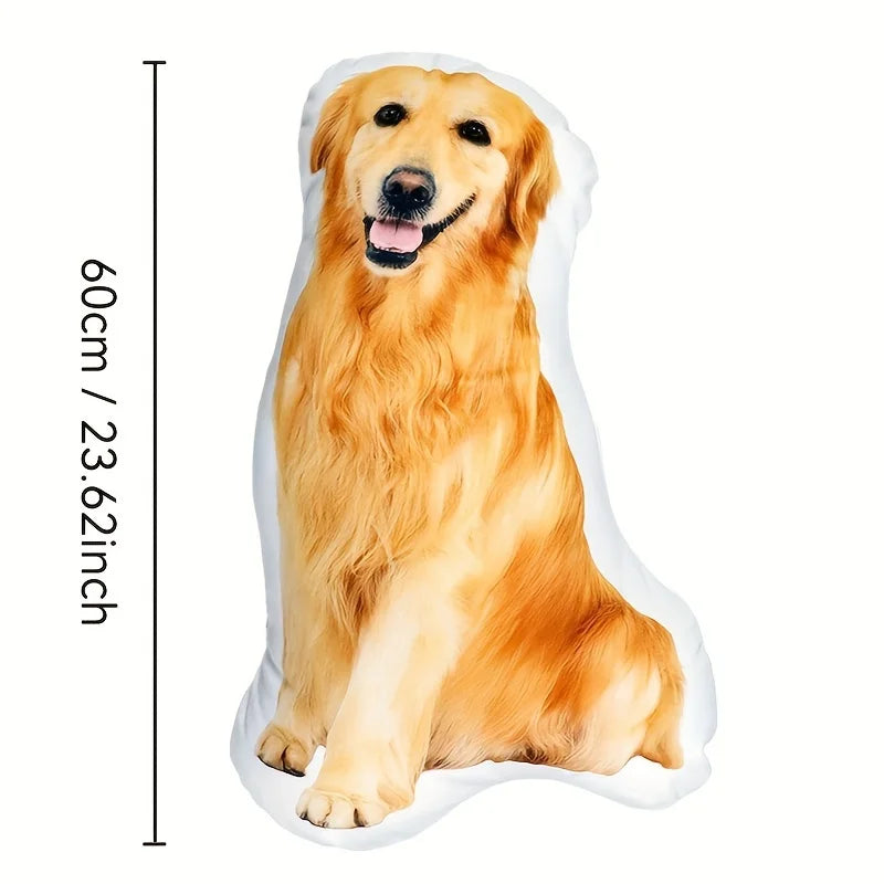 Personalized pet pillow with photo customization plush dog and cat seat cushion, double-sided 3D printing