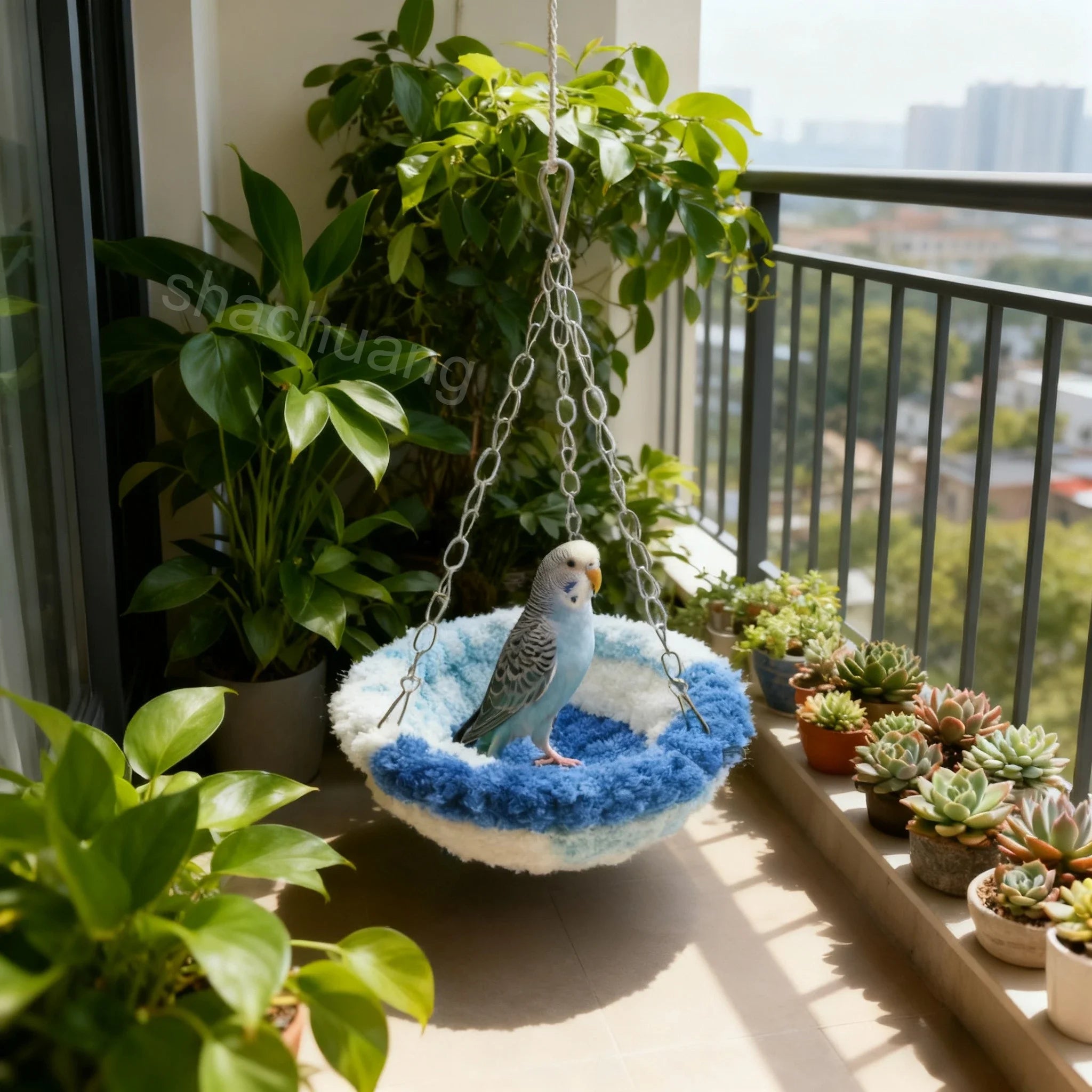 2025 Parrot Breeding Nest Versatile Winter Bird House Hanging Hammock Cage Accessories Breathable Warm Parrot Cage Nid Oiseaux