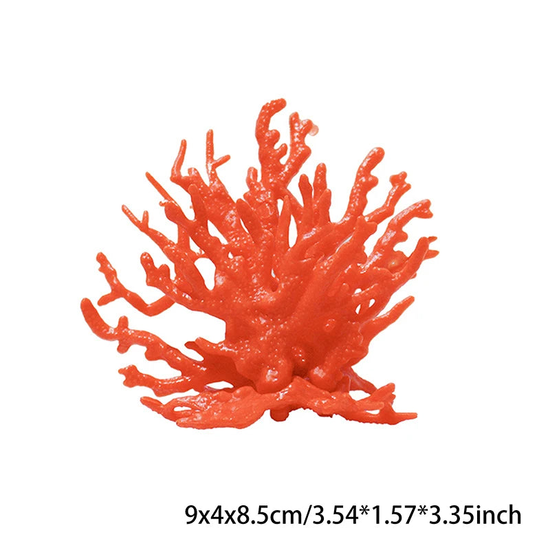Mini Fish Tank Decorartion Resin Simulation Coral Micro Landscape Fish Tank Starfish Aquarium Decor Ornaments Plants Accessories