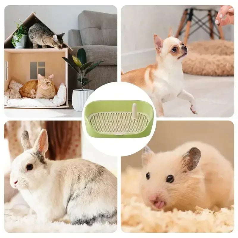 Pet Toilet for Small Dogs Cats Portable Dog Training Toilet Puppy Pad Holder Tray Pet Supplies Indoor Dog Potty Rabbit Toilets