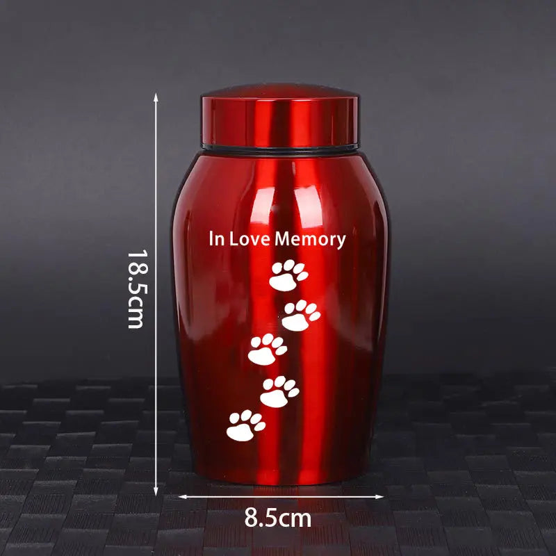 2025 Stainless Steel Dog Ashes Urn Dog Cat Bird Mouse Cremation Ashes Urn Pet Souvenir Jar Sealed Funeral for Dogs Supplies