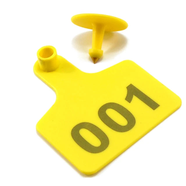 Customized Farm Animal Eartags, Cow Cattle Ear Tags, Plastic TPU Identification Label with Number for Pig Sheep, 20Pcs