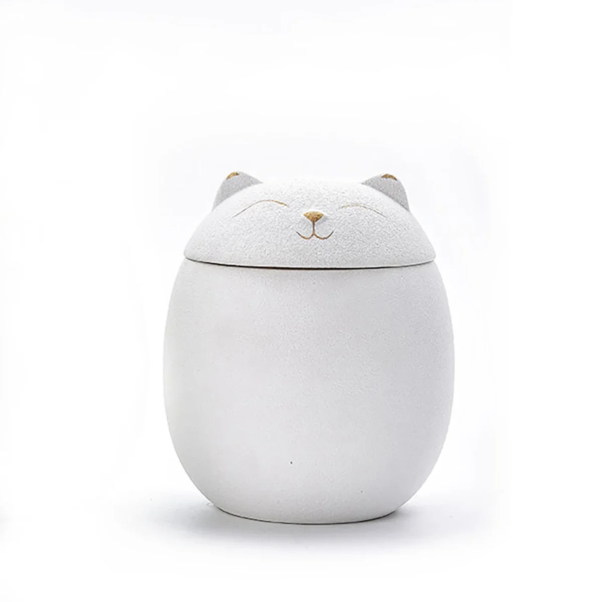 500ml Black/White Urn for Pet Ashes Cat Shape Memorial Cremation Urns-Handcrafted Decorative Urns for Funeral Cat urn Dog urn