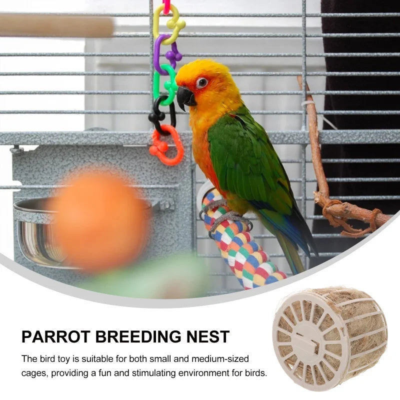 Bird Nest Toy Bird Cage Canary Hatching Breeding Bowl Parrot Hideaway Shelter for Budgie Finches Parakeet Conures Cockatiel