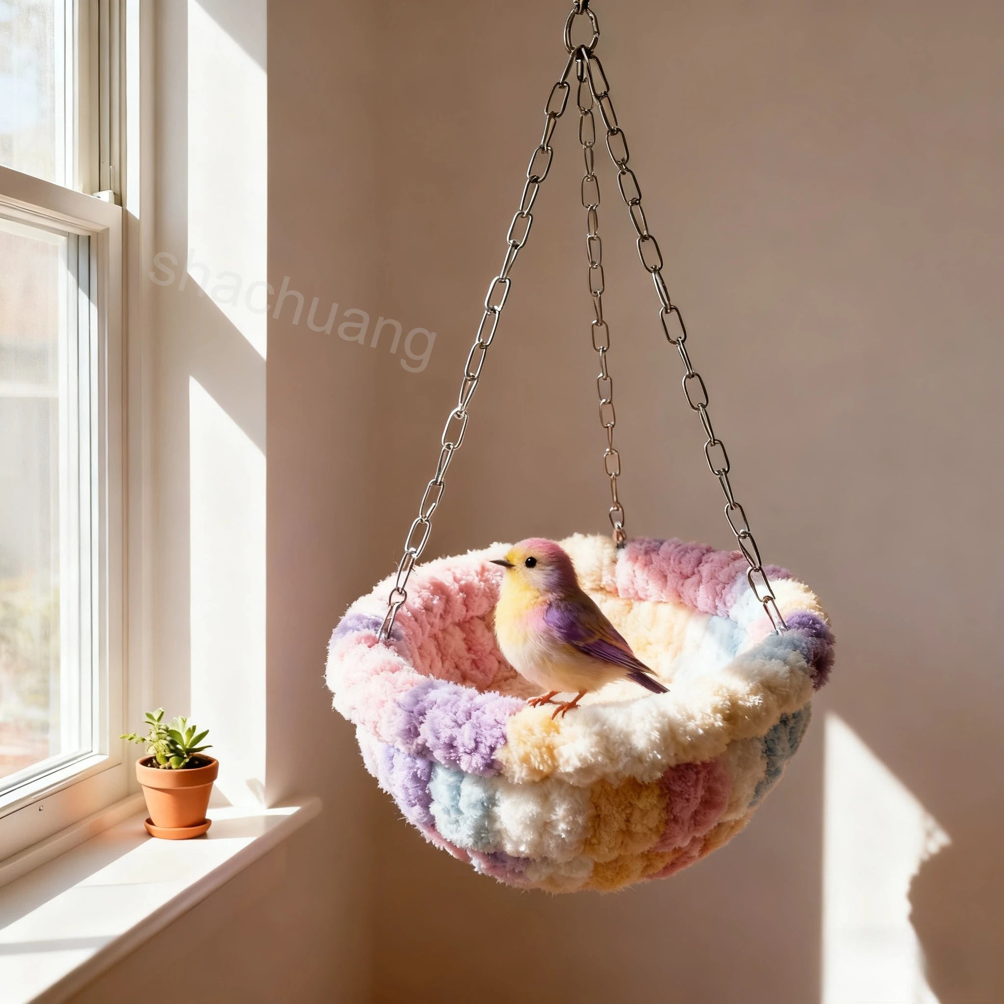 2025 Parrot Breeding Nest Versatile Winter Bird House Hanging Hammock Cage Accessories Breathable Warm Parrot Cage Nid Oiseaux