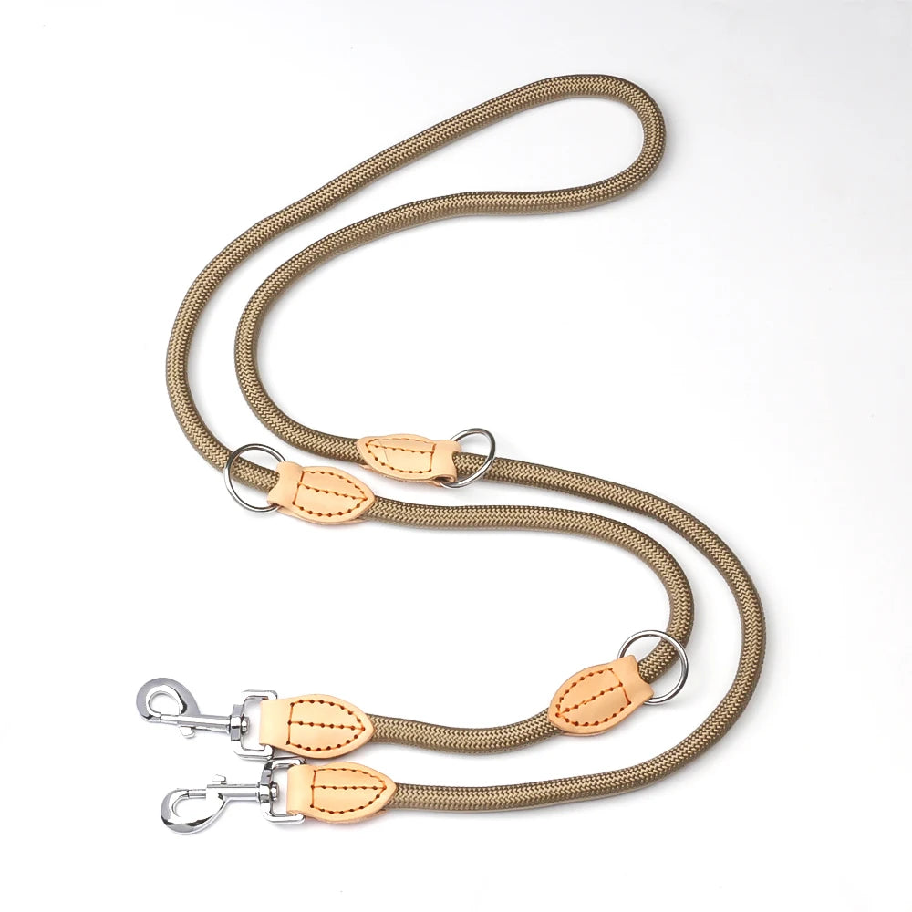 210cm Multipurpose medium size Dog Double Leash Leashes Adjustable And Nylon Luxury Hands Free Small Dog Leash For 2 Dogs