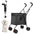 Wedyvko Shopping Trolley 33lbs 4 Wheels Dog Stroller Rotate Pink Pet Puppy StrollerTravel Hand Cart Folding einkaufswagen