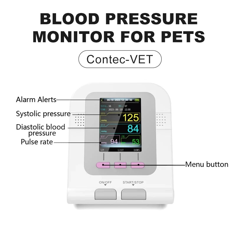 CONTEC08a Vet Animal Blood Pressure Detector Can Be Equipped With Blood Oxygen Function Probe And Cuff Of Various Sizes