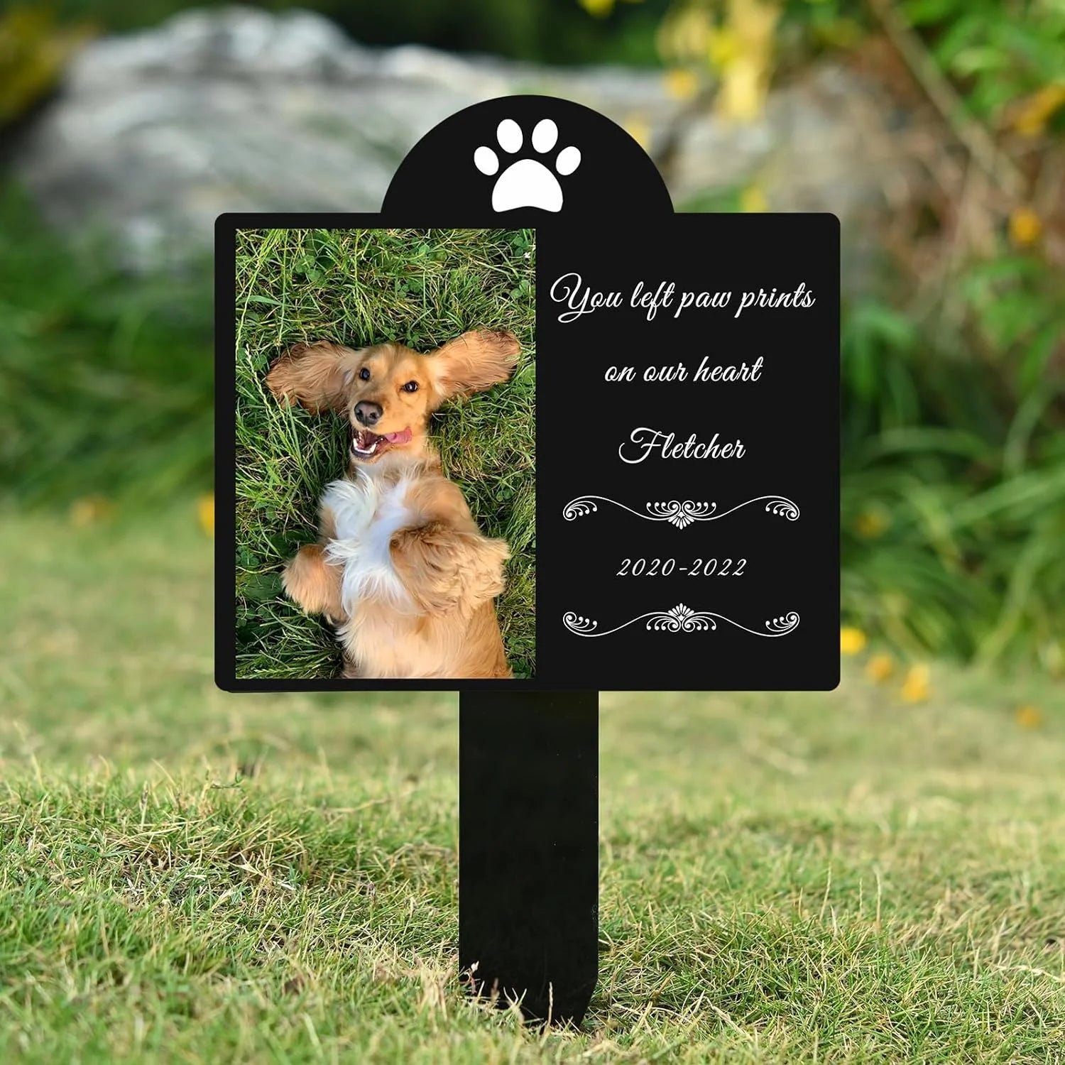 Custom Pet Memorial Garden Stake Acrylic Dog Memorial Sign Cat Garden Sign Pet Grave Markers Personalized Pet Memorial Gift