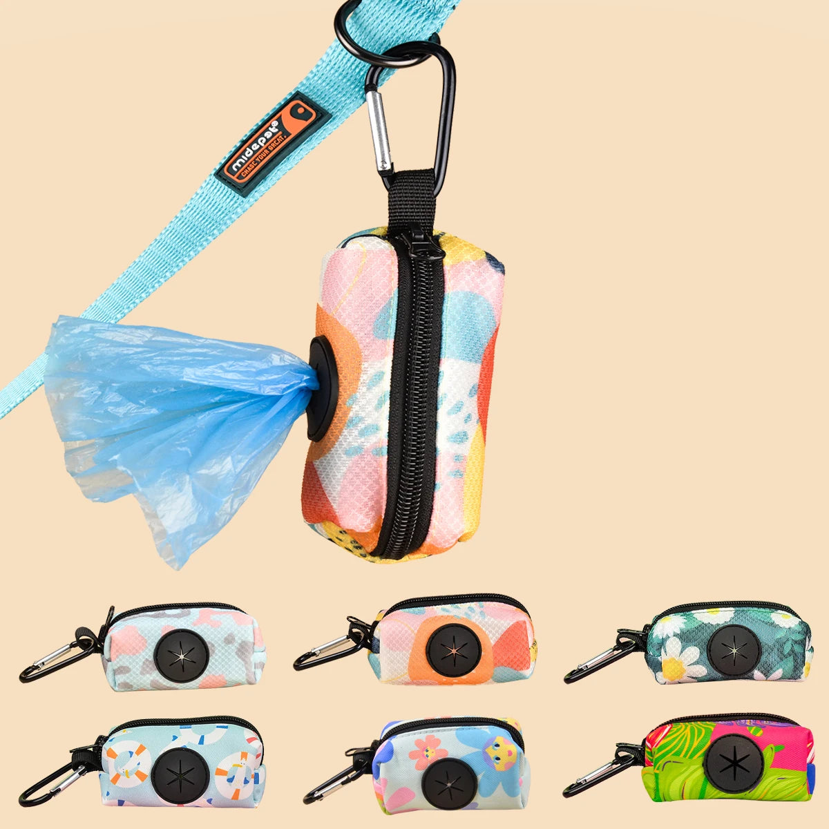 2pcs uniquely designed pet poop bag set fits all dog leashes no built-in bag and leash a must-have for pet owners