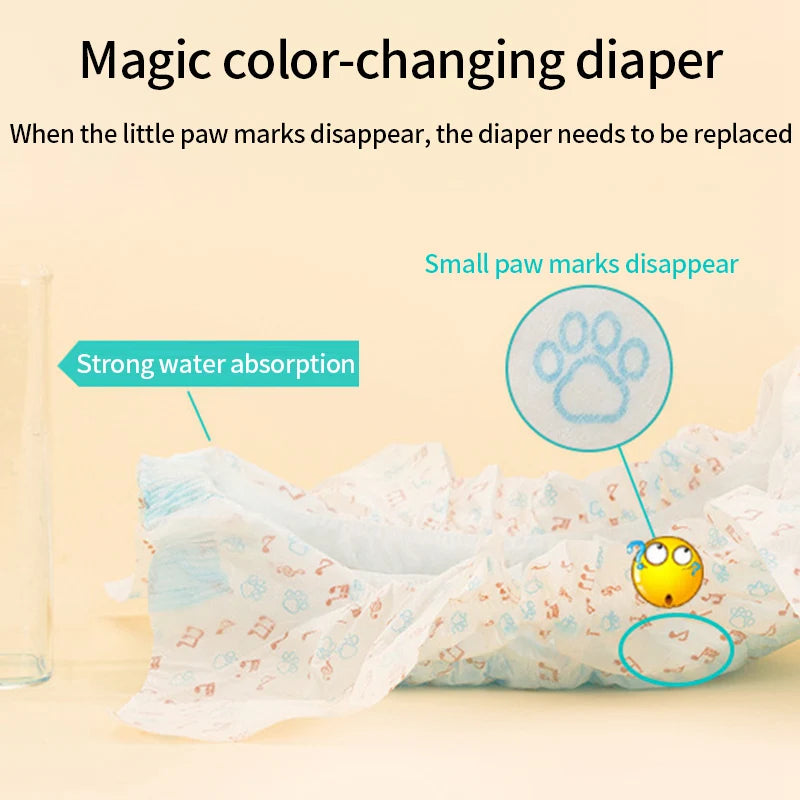 Female Dog Diaper Super Absorption Pet Menstrual Physiological Pants Leakproof Nappies Pants Breathable Puppy Short Dog Supplies