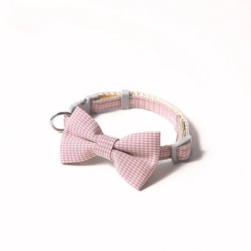 Cute Cat Collar with Bow Tie Adjustable Design Pet Dogs Cats Puppy Necklace Pet Supplies