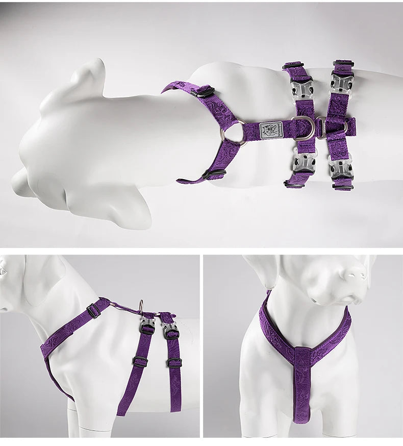 Winhyepet Dog Harness Pet Strap Adjustable Vest Triple Anti-escape Traveling Walking Pet Accessories For Small Meduim Large Dogs