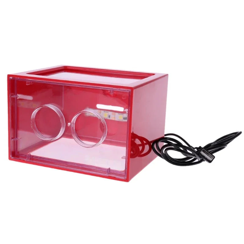 USB Illuminated Small Fish Tank Small Landscape Seaweed Ball Box Mini Aquarium Fish Tank with LED Lamp Light