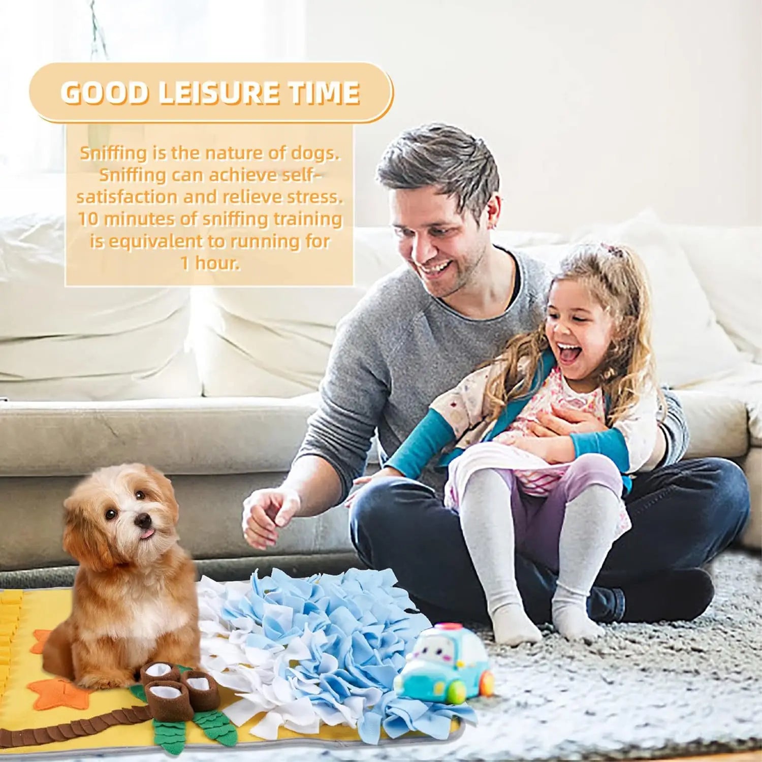 New Pet Sniffing Mat Dog Training Hidden Food Blanket Antiboredom Anti-Choking Sniffing Mat Slow Food Mat Pet Supplies Dog Toys