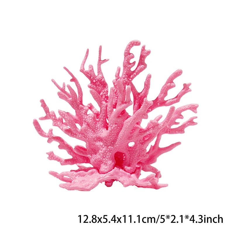 Mini Fish Tank Decorartion Resin Simulation Coral Micro Landscape Fish Tank Starfish Aquarium Decor Ornaments Plants Accessories