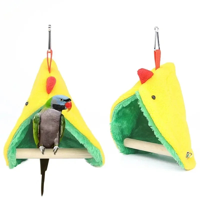 Warm Bird Shawl Nest Corner Parrot Blanket Pet Small Animal Hanging Tent Cage Decoration for Parakeet Lovebird Cockatiel