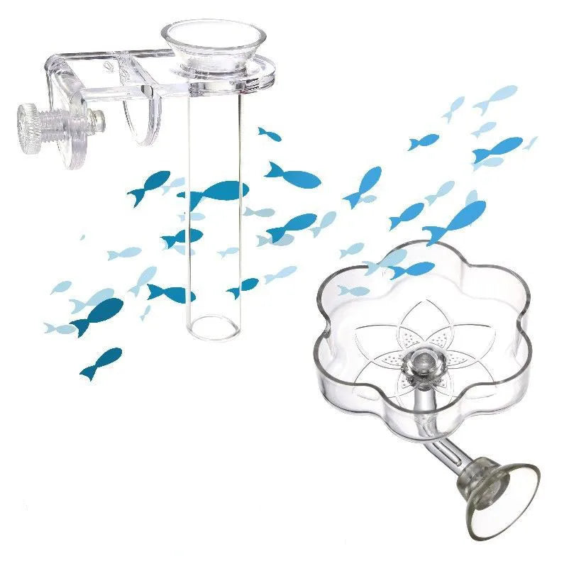 Aquarium Feeding Tray Clear Fish Shrimp Food Feeder Tube Dish Shrimp Bowl Feeding Ring Fish Tank Decoration Accessories