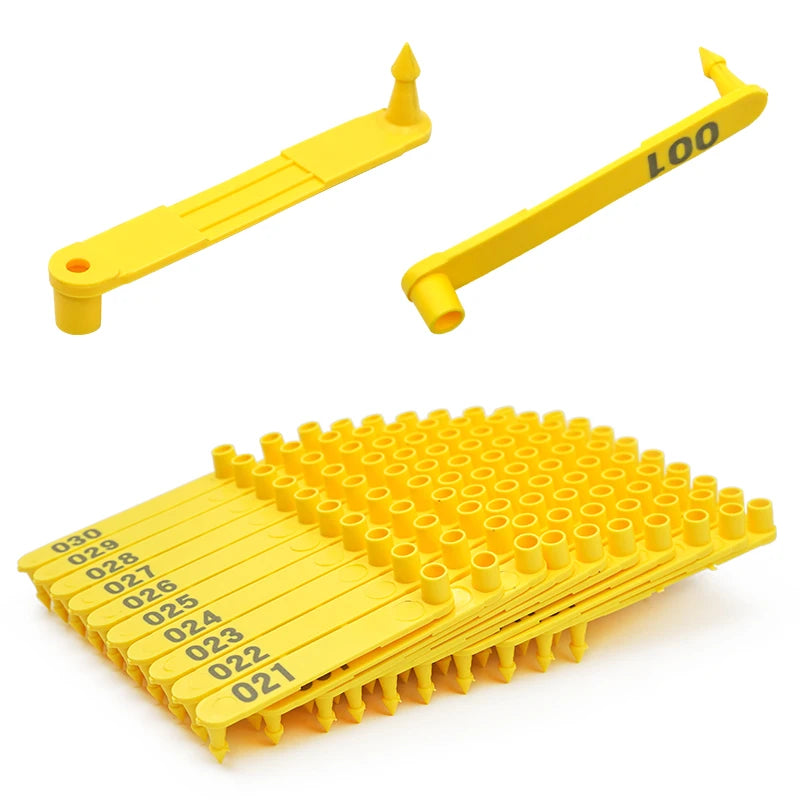 Livestock Animal Goat Ear Tag Pliers Dog Rabbits Sheep Ear Tags Nylon Material Sheep Laser Ear Tag No.001-100