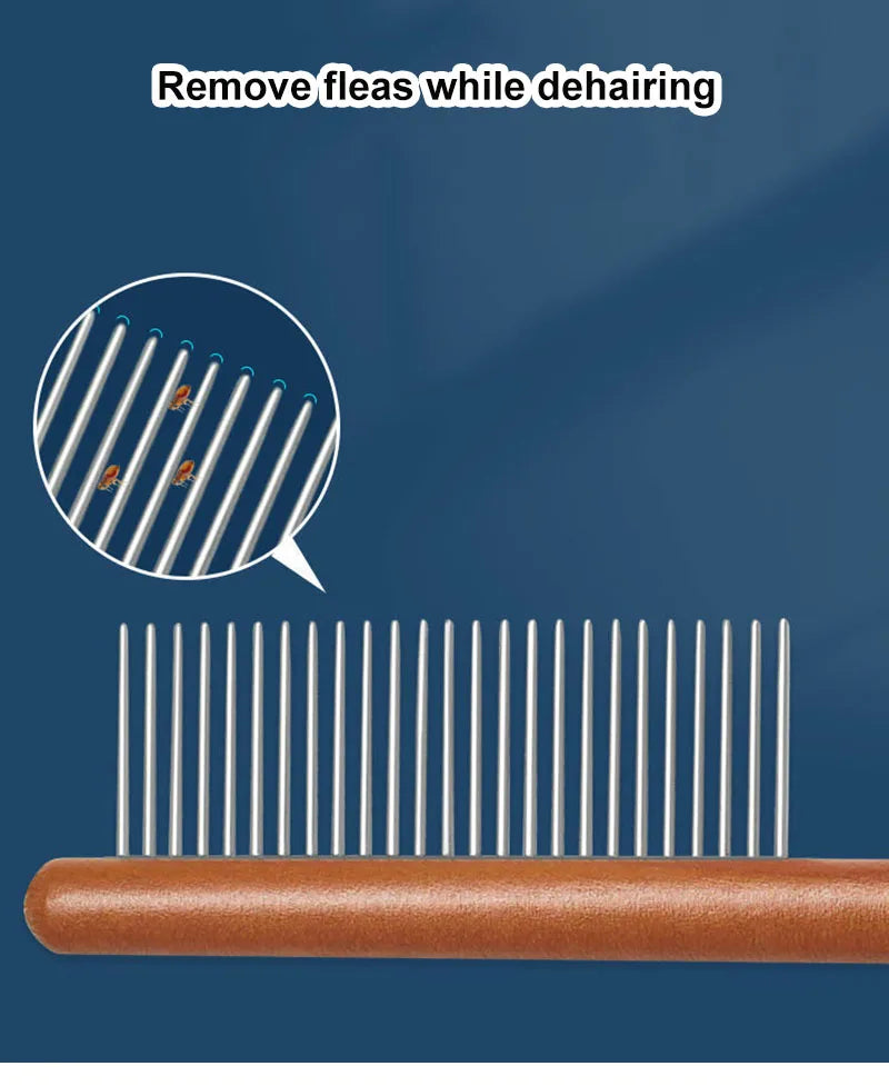 Pet Flea Comb Cat Dog Comb for Fleas Ticks Removal Tools Stainless Steel Grooming Brush For matted Long Short Hair Pets Products