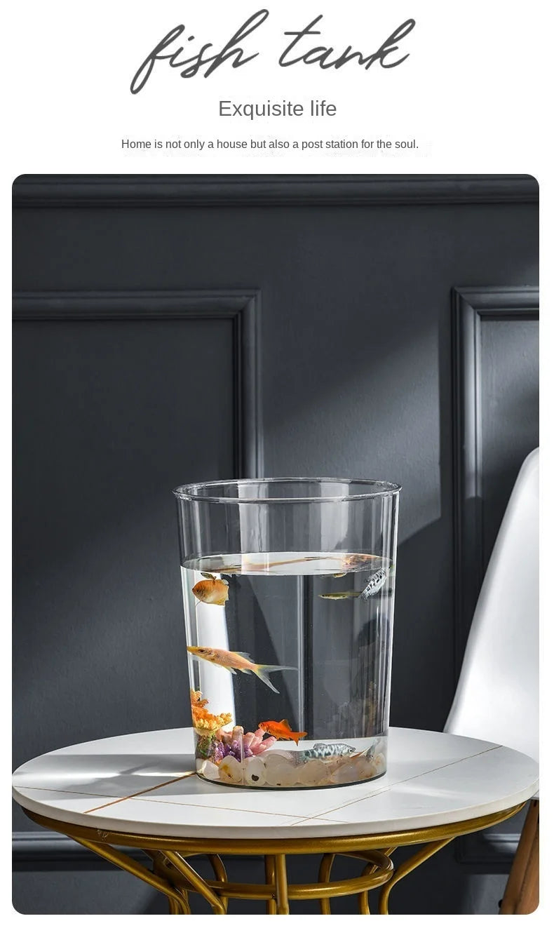 PET Aquarium Box Plastics Ultra-white Organic Glass Explosion-proof Fish Tank Tabletop Small Ecological Water Tank