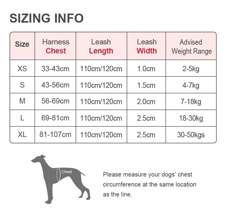 Truelove Pet Harness+Pet Leash Set Rope 110cm/200cm All-in-one Reflective Dog Harness No Pull Adjustable Buckles Dropshipping