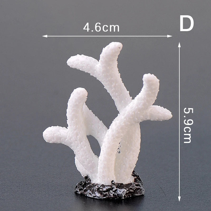Artificial Coral Fish Tank Decoration Emulates Starfish Resin Reef Landscape Aquarium Decoration Craft Tabletop Decoration