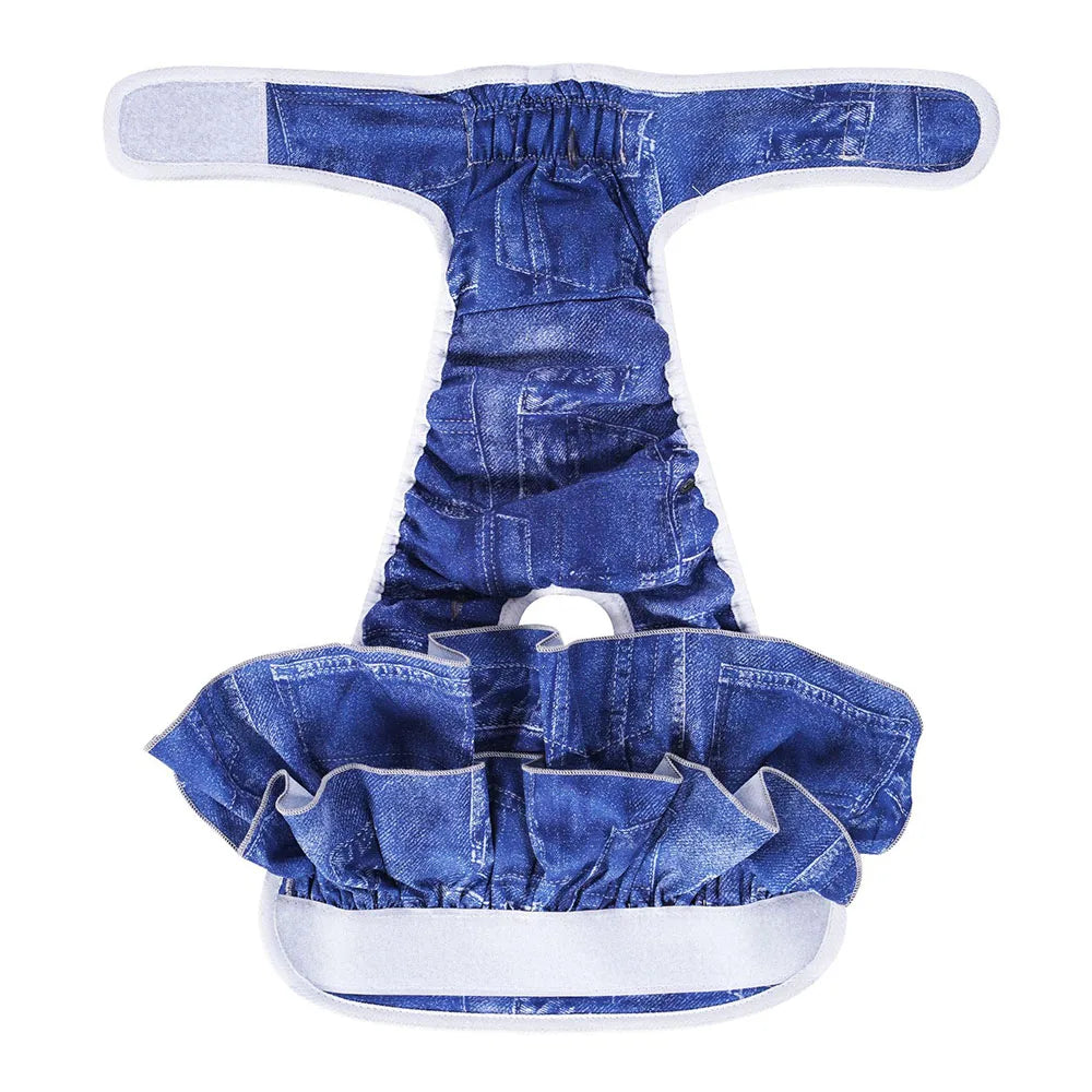 Reusable Female Dog Diapers Washable Premium Doggie Diaper for Girls Dogs Highly Absorbent Dog Shorts for Pet Heat Incontinence