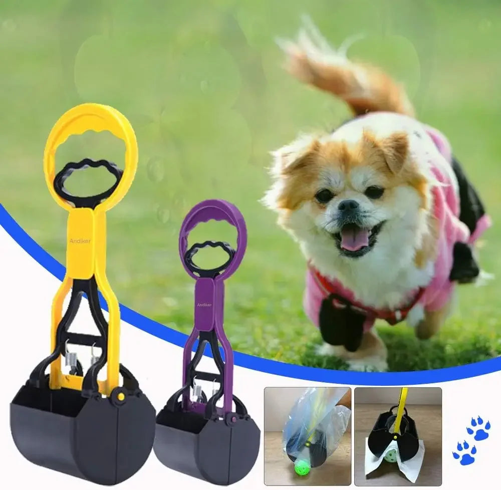 Pet Dog Long Handle Pet Pooper Scooper Dog Cat Waste Picker Jaw Poop Scoop Pick Up Clean Waste Cleaning Tools Pet Supplies 28CM
