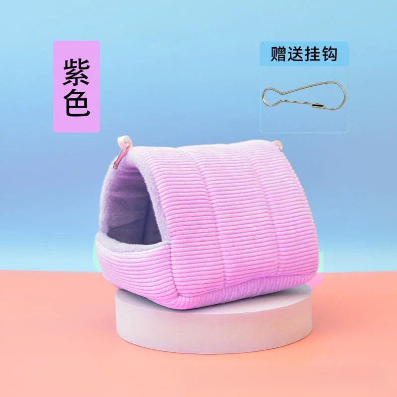 Cute Winter Warm Bird Cage Parrot Cotton Nest Budgie for Hammock Hut Tent Bed Hanging Cave Pet Products Bird Cage Accessories