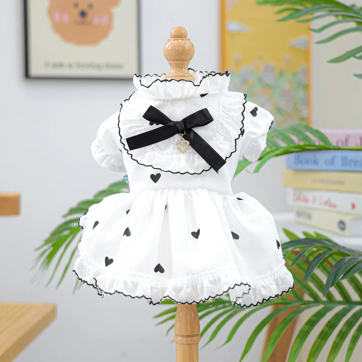 Cute Lace Dog Love Dress Summer Spring Pink Pet Jacket With Skirt Outfit Puppy Animal Cat Clothing Apparel Pomeranian Shih Tzu