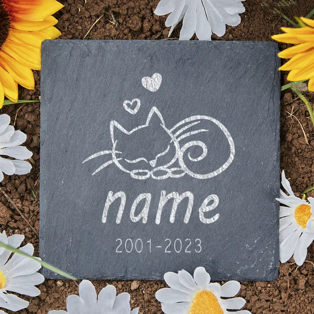Personalized Pet Memorial Stone Custom Dogs Name of Death Personalized Pet Loss Gifts Dog Grave Marker Plaque Tombstone Custom