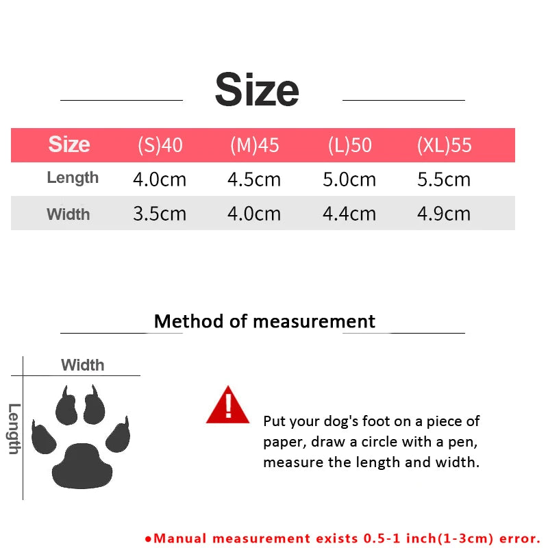 4pcs Winter Dog Shoes Waterproof Shoes For Medium Dogs Winter Boots For Small Dogs Warm Chihuahua Teeth Puppy Socks Yorkshire