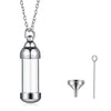 Stainless Steel Cremation Jewelry Transparant Glass Keepsake Loved Ones Ashes Holder Keepsake Human Ashes Memorial Pendant