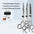 Fenice 6.5/7.0/7.5 Inch Pet Grooming Scissors Set Dog Hair Trimming Shears Cutting Thinning Curved Scissor Kit for Family Use