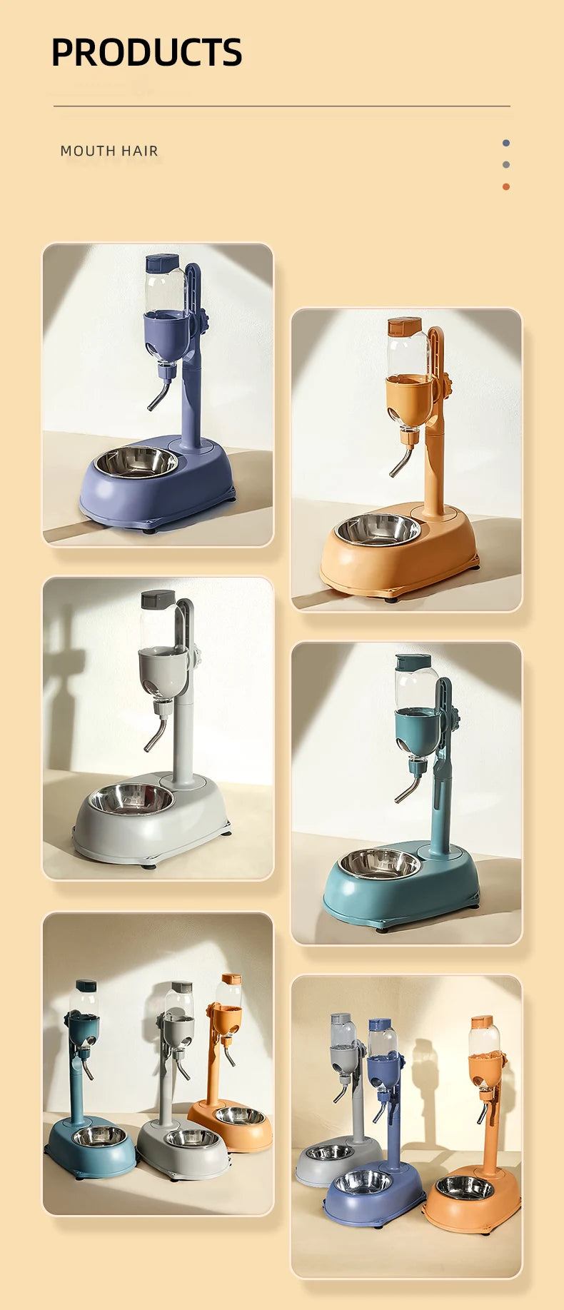 HOOPET Automatic Pet Dispenser Anti-tip Dog Bowl Drinking Water Bottle Feeder Hanging Kettle Cat Food Container Pets Supplies