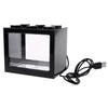 USB Illuminated Small Fish Tank Small Landscape Seaweed Ball Box Mini Aquarium Fish Tank with LED Lamp Light
