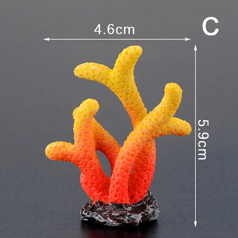 Artificial Coral Fish Tank Decoration Emulates Starfish Resin Reef Landscape Aquarium Decoration Craft Tabletop Decoration
