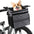 Bicycle Front Basket Pet Dog Carrying Bag Removable Suspension Folding Duffel Bag with 15 Lbs Weight Capacity for Cycling