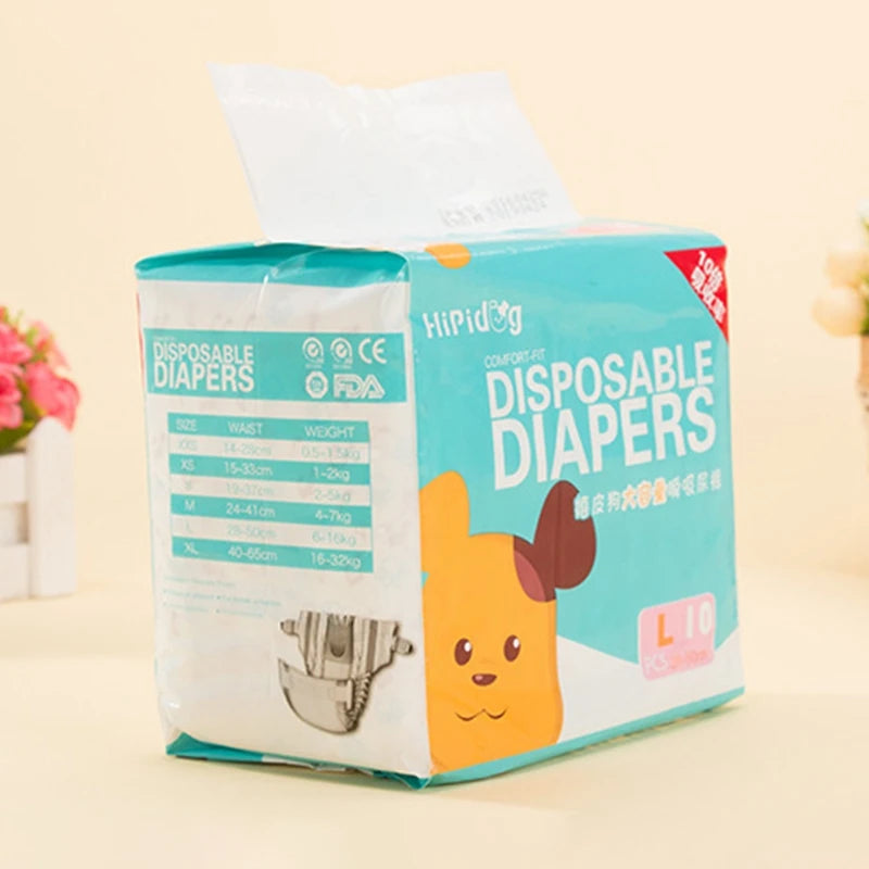 Female Dog Diaper Super Absorption Pet Menstrual Physiological Pants Leakproof Nappies Pants Breathable Puppy Short Dog Supplies