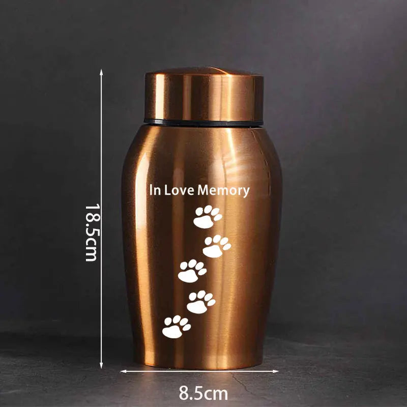 2025 Stainless Steel Dog Ashes Urn Dog Cat Bird Mouse Cremation Ashes Urn Pet Souvenir Jar Sealed Funeral for Dogs Supplies
