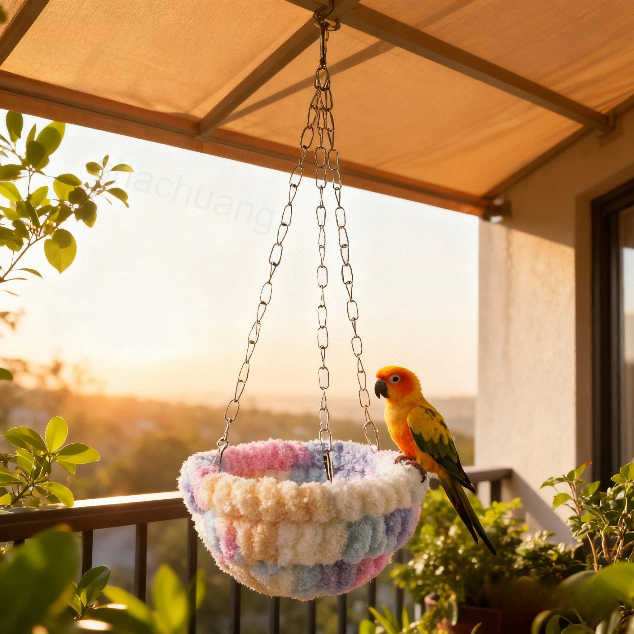 2025 Parrot Breeding Nest Versatile Winter Bird House Hanging Hammock Cage Accessories Breathable Warm Parrot Cage Nid Oiseaux
