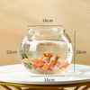 Transparent Round Ornamental Fish Tank Portable Goldfish Small Fish Bowl Pet Plastic Lightweight Desk Aquarium Bowl Home Decor