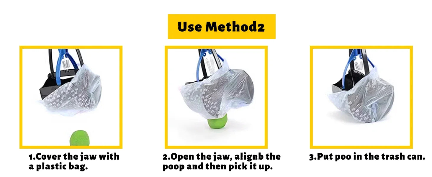 Pet Dog Long Handle Pet Pooper Scooper Dog Cat Waste Picker Jaw Poop Scoop Pick Up Clean Waste Cleaning Tools Pet Supplies 28CM