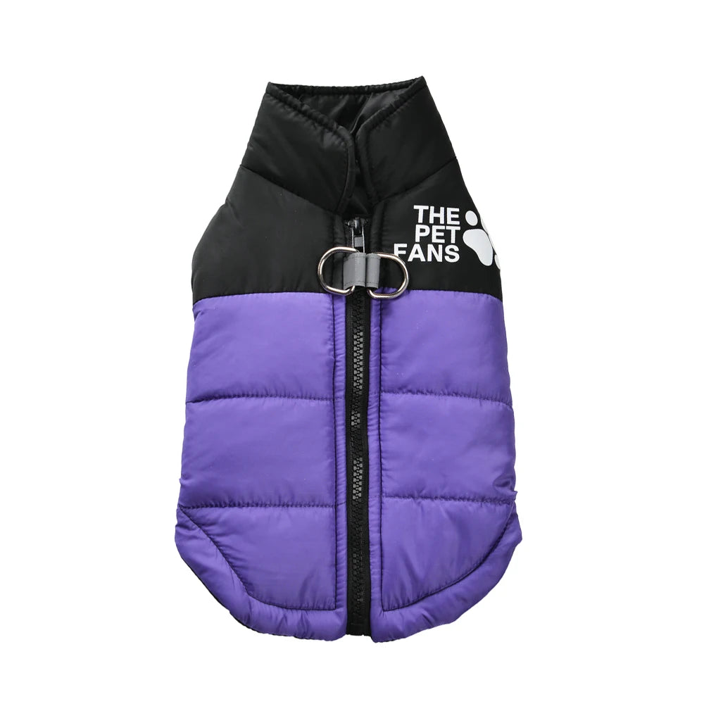 Warm Dog Coat for Small Medium Dogs Cat Autumn Winter Reflective Print Puppy Jacket Costume Chihuahua Pug Dachshund Pet Clothing