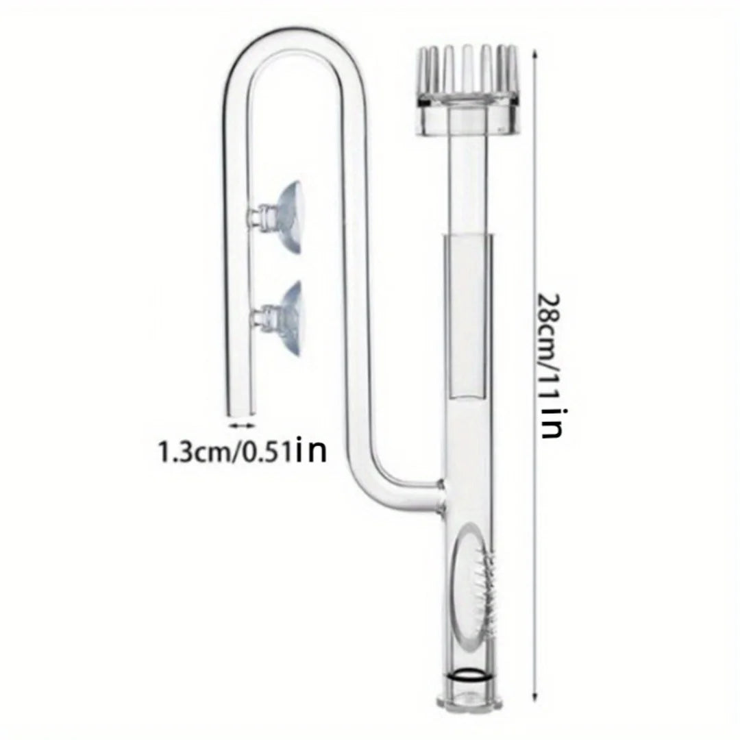 Aquarium Water Pump Inlet Tube Glass Pipe Inflow Surface Skimmer Fish Tank Effectively Absorb Organic Matter Removes Scums