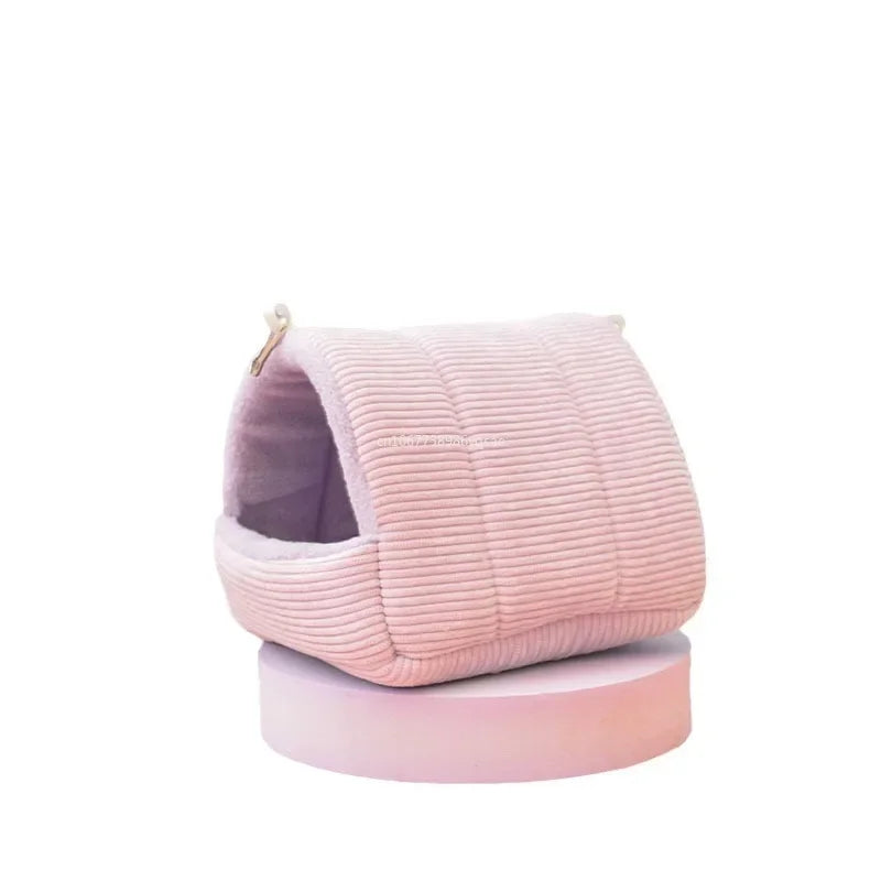 Cute Winter Warm Bird Cage Parrot Cotton Nest Budgie for Hammock Hut Tent Bed Hanging Cave Pet Products Bird Cage Accessories