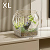 Fish Tank Aquarium Transparent Round Ornamental Portable Goldfish FishBowl Plastic Lightweight Aquarium for Fish Home Desk Decor